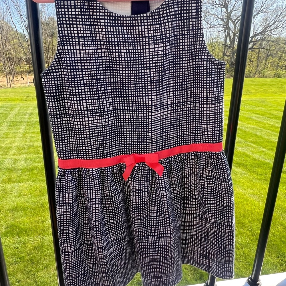 Gymboree Blue White & Coral Dress